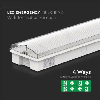 LED Zasilna svetilka EMERGENCY EXIT LED/3W/230V 6400K IP65