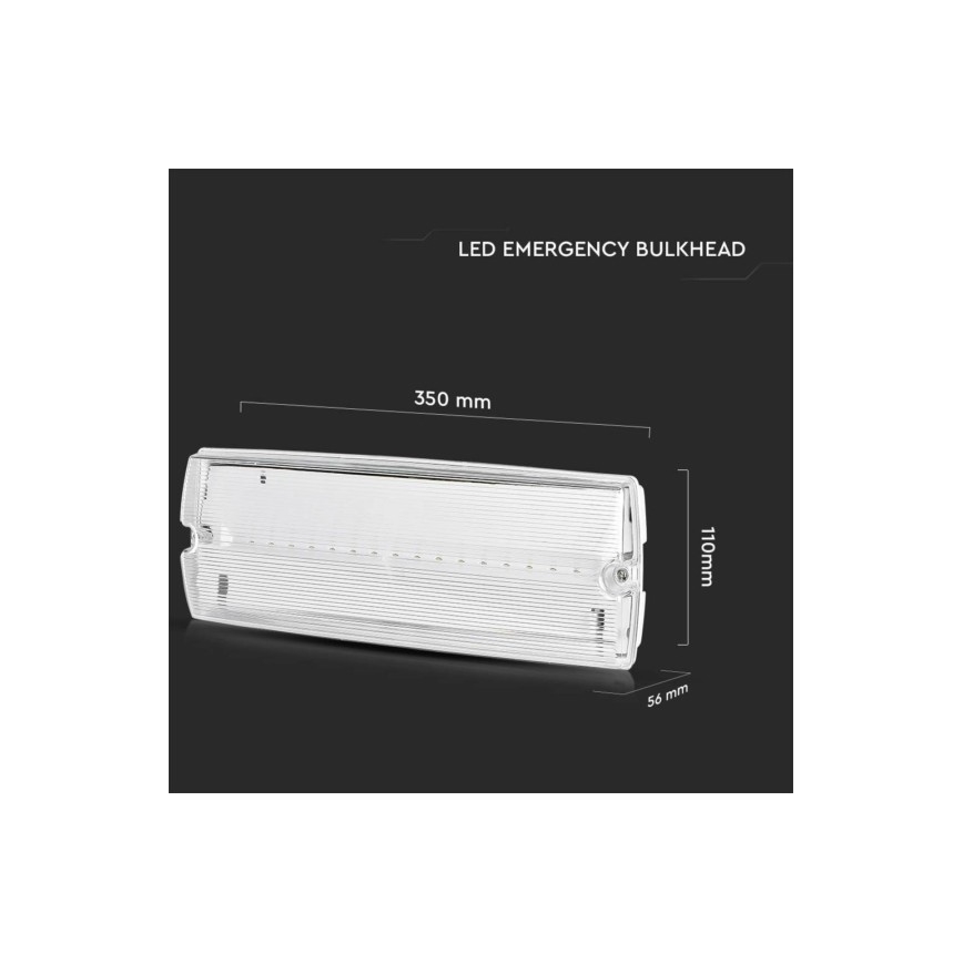 LED Zasilna svetilka EMERGENCY EXIT LED/3W/230V 6400K IP65