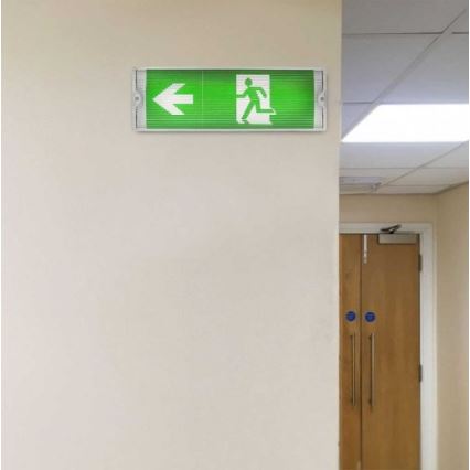 LED Zasilna svetilka s regular functionality test EMERGENCY EXIT LED/3W/230V 6400K IP65