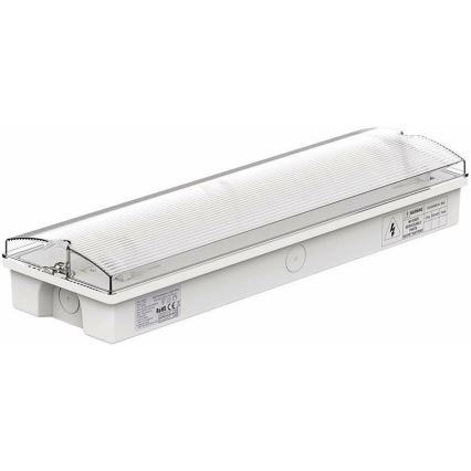 LED Zasilna svetilka s regular functionality test EMERGENCY EXIT LED/3W/230V 6400K IP65