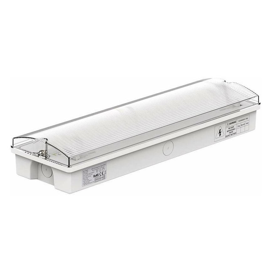 LED Zasilna svetilka s regular functionality test EMERGENCY EXIT LED/3W/230V 6400K IP65