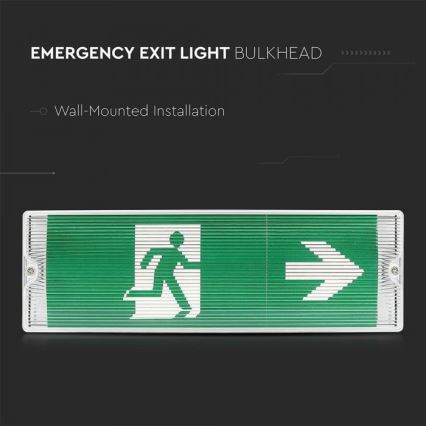 LED Zasilna svetilka EMERGENCY EXIT LED/3W/230V IP65 6000K 1200mAh