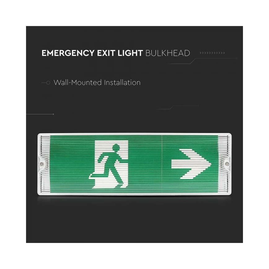 LED Zasilna svetilka EMERGENCY EXIT LED/3W/230V IP65 6000K 1200mAh