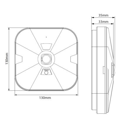 LED Zasilna svetilka GATRION LED/1W/230V IP54 6000K