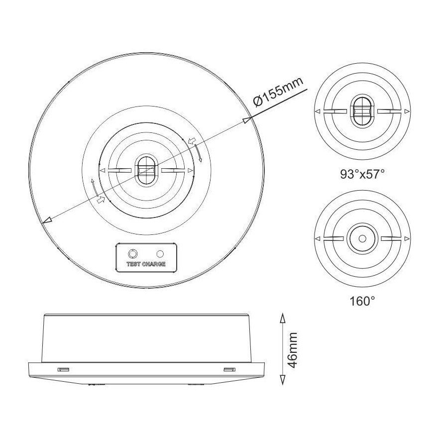 LED Zasilna svetilka LED/2W/230V 6000K IP65 3200 mAh