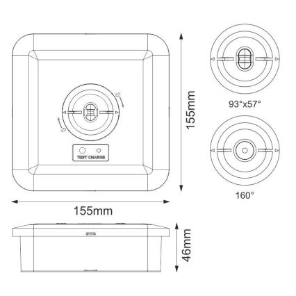 LED Zasilna svetilka LED/2W/230V 6000K IP65 3200 mAh
