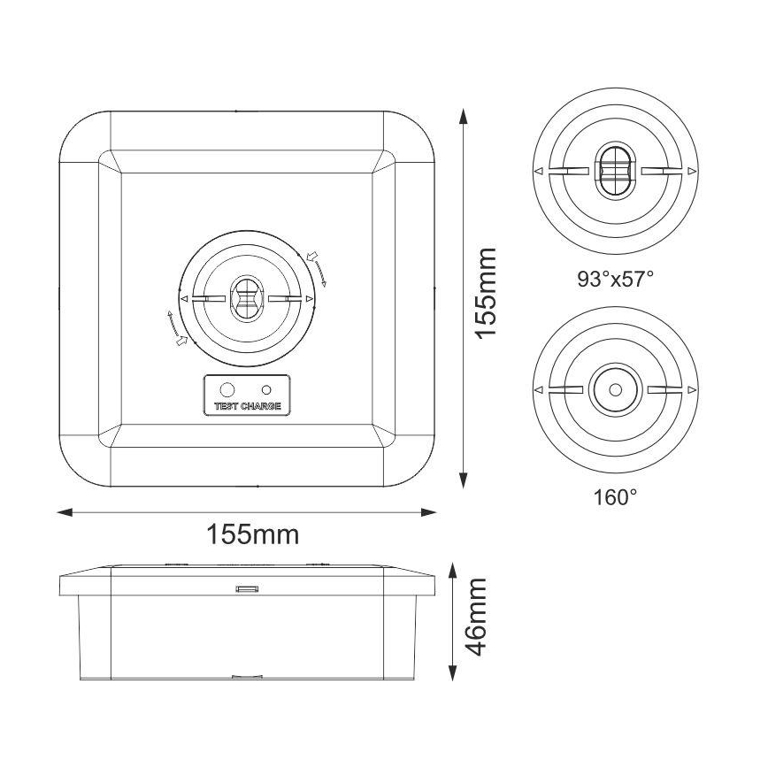 LED Zasilna svetilka LED/2W/230V 6000K IP65 3200 mAh