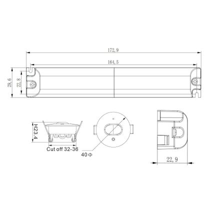 LED Zasilna vgradna svetilka GATRION LED/1W/230V 6000K