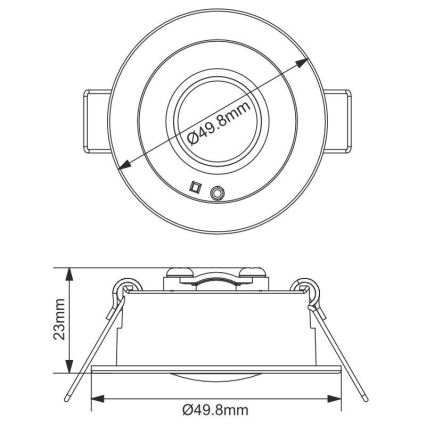 LED Zasilna vgradna svetilka LED/1,2W/230V 6000K