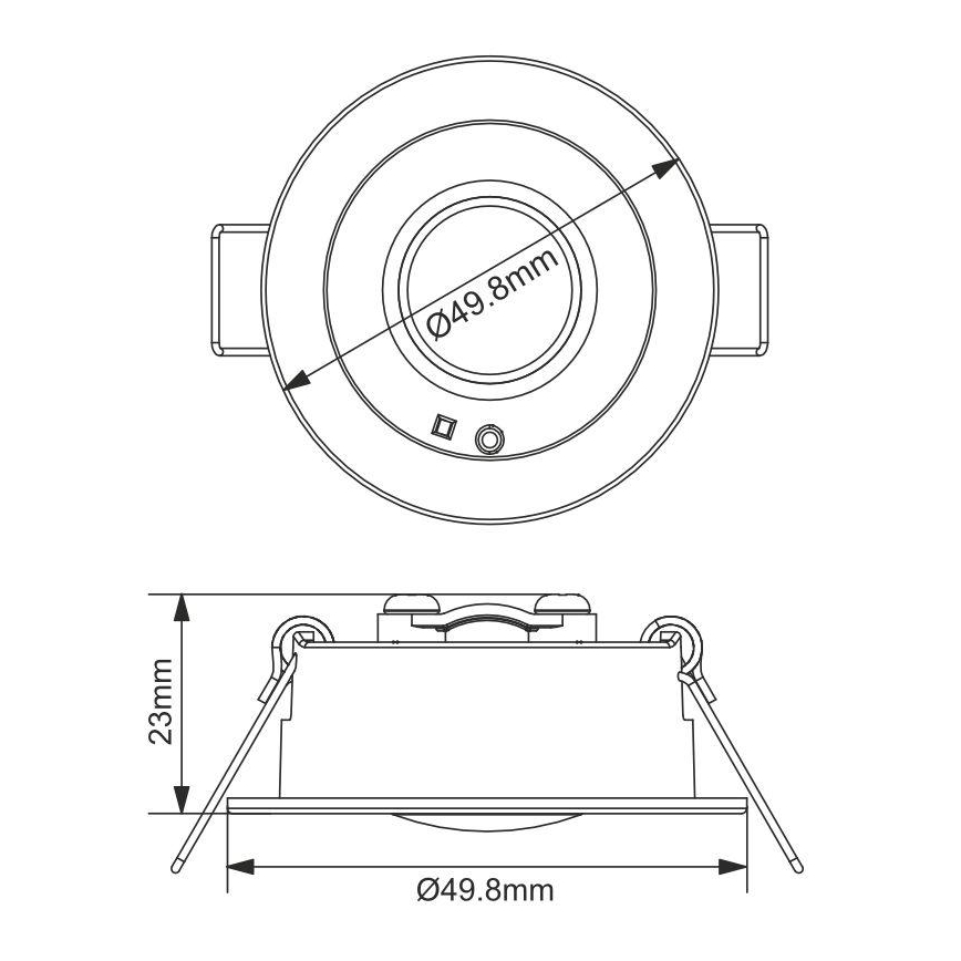 LED Zasilna vgradna svetilka LED/1,2W/230V 6000K