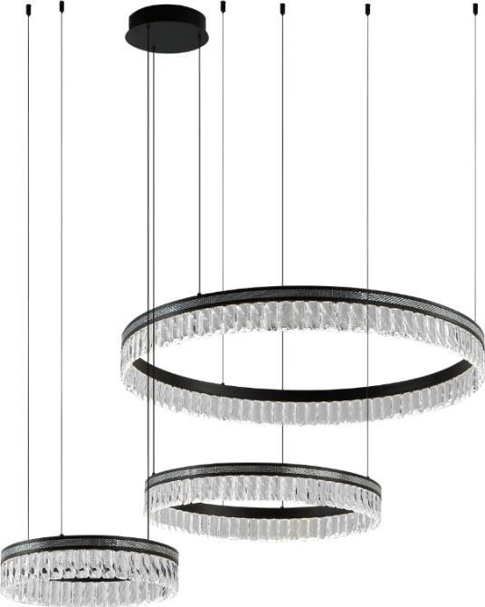 LED zatemljiv kristalni lestenec na jeklenem kablu THALIA LED/120W/230V 3000-6000K + daljinski upravljalnik