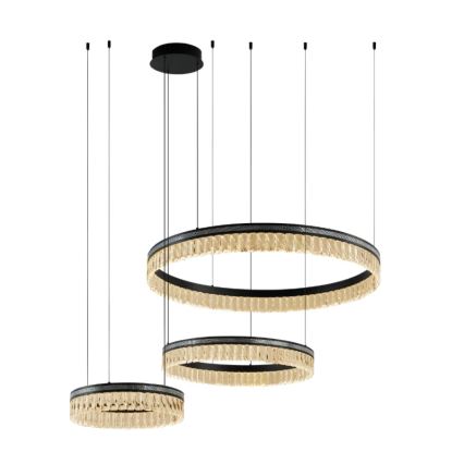 LED zatemljiv kristalni lestenec na jeklenem kablu THALIA LED/120W/230V 3000-6000K + daljinski upravljalnik