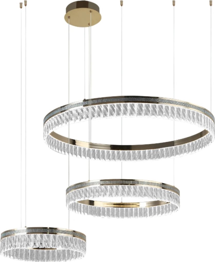 LED zatemljiv kristalni lestenec na kablu THALIA LED/120W/230V 3000-6000K + daljinski upravljalnik
