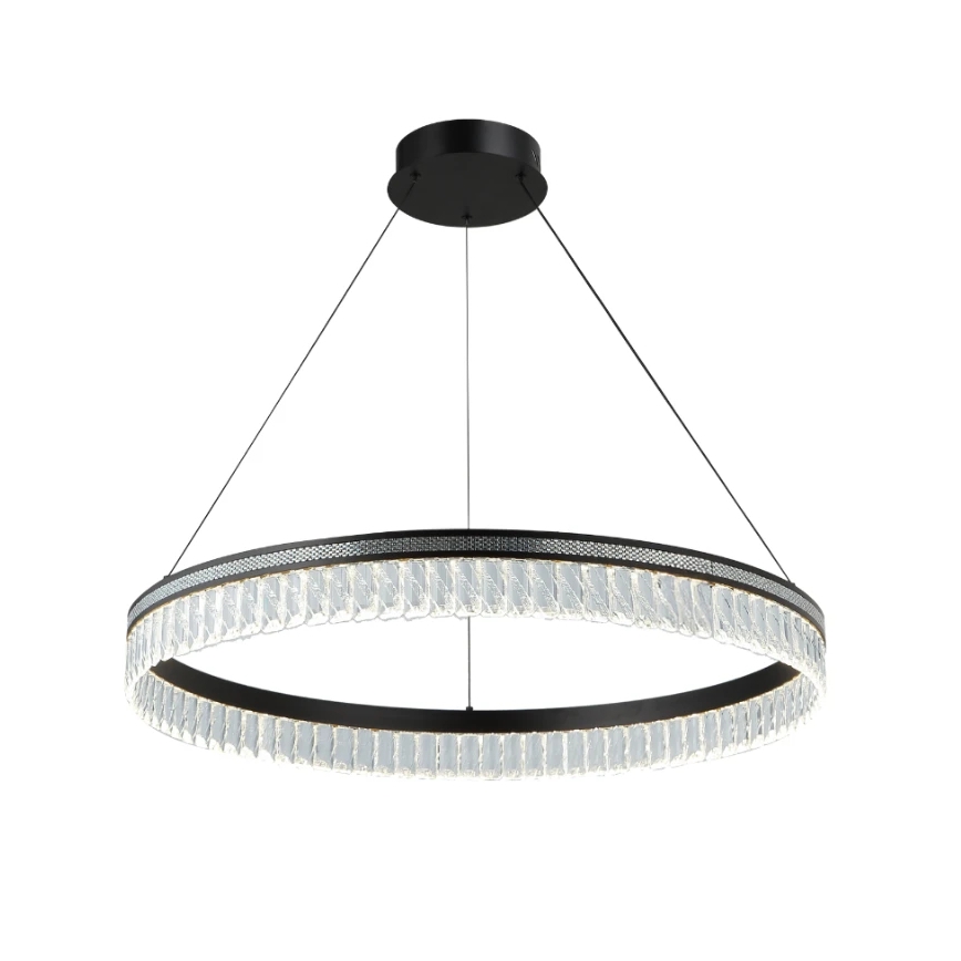 Zatemljiv kristalni lestenec na kablu THALIA LED/55W/230V 3000-6000K premer 80 cm + daljinski upravljalnik