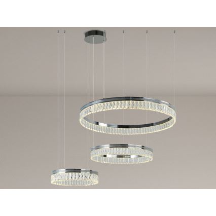 LED zatemnitveni kristalni lestenec na kablu THALIA LED/120W/230V 3000-6000K + daljinski upravljalnik