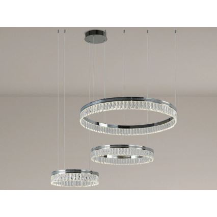 LED zatemnitveni kristalni lestenec na kablu THALIA LED/120W/230V 3000-6000K + daljinski upravljalnik