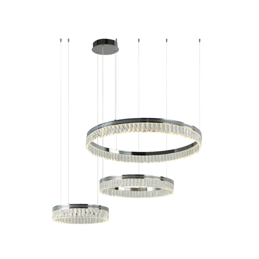 LED zatemnitveni kristalni lestenec na kablu THALIA LED/120W/230V 3000-6000K + daljinski upravljalnik