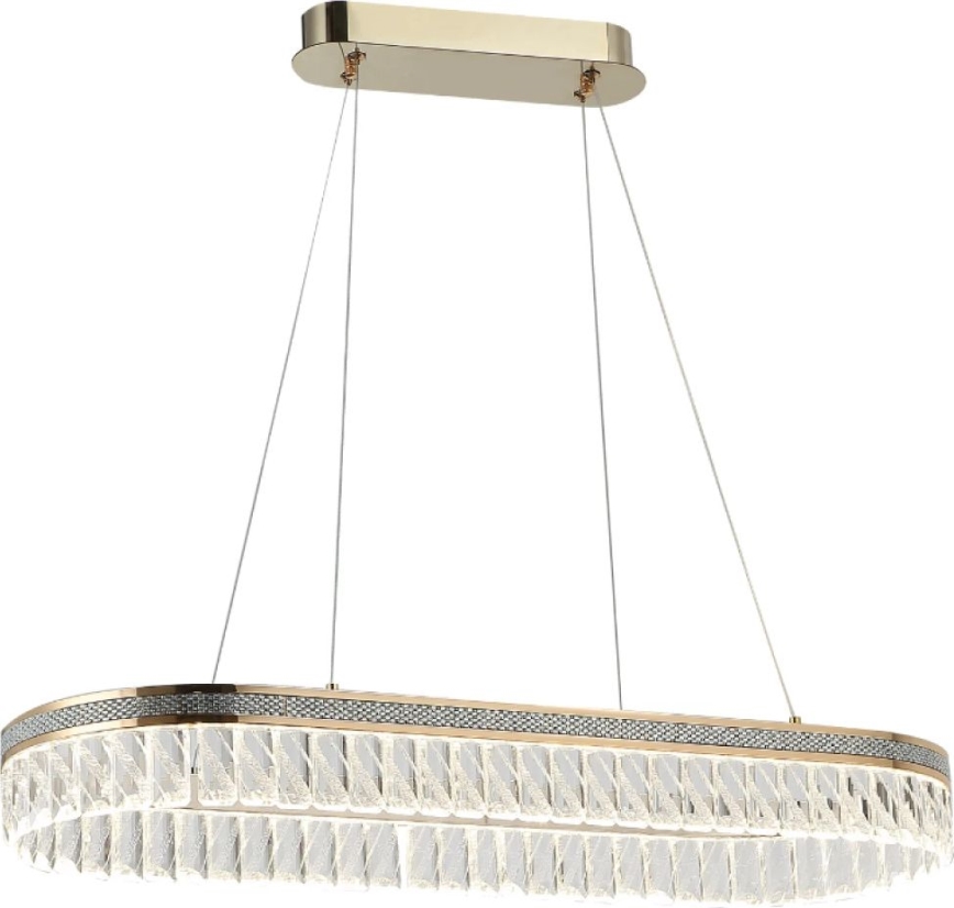 LED zatemljiv kristalni lestenec na žici THALIA LED/50W/230V 3000-6000K + daljinski upravljalnik