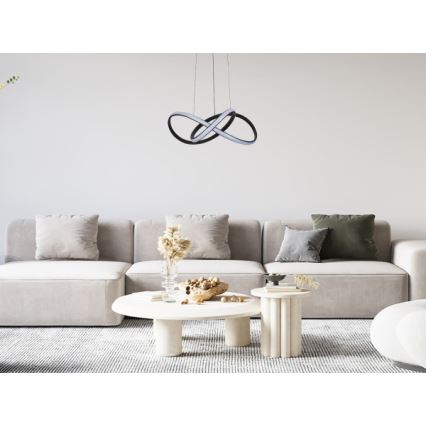 Zatemnjiv LED lestenec na kablu LED/65W/230V 3000-6500K premer 49 cm + daljinski upravljalnik