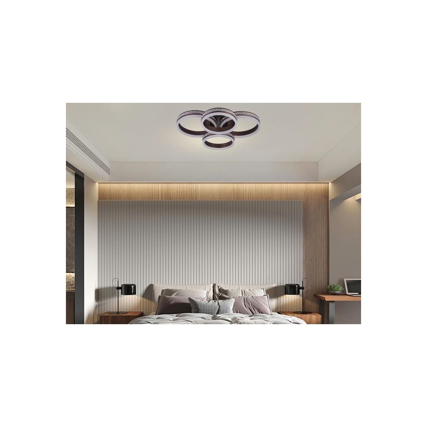 LED zatemljiv nadometni lestenec LED/150W/230V 3000-6500K + daljinski upravljalnik