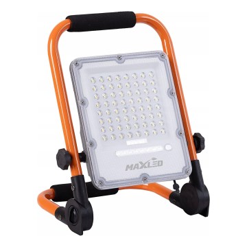 LED zatemljiv polnilni reflektor s stojalom LED/100W/3,2V 4500K 10000 mAh IP65 oranžen
