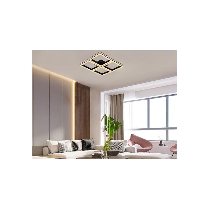 LED zatemljiv pritrjen stropni lestenec LED/215W/230V 3000-6500K + daljinski upravljalnik