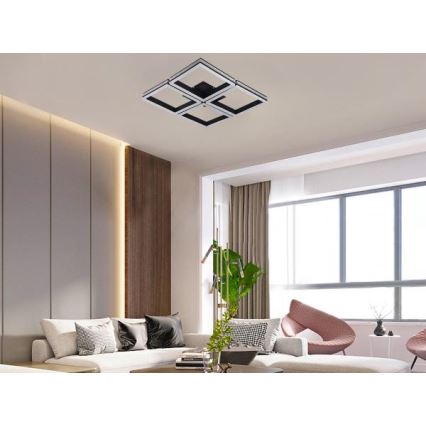 LED zatemljiv pritrjen stropni lestenec LED/215W/230V 3000-6500K + daljinski upravljalnik