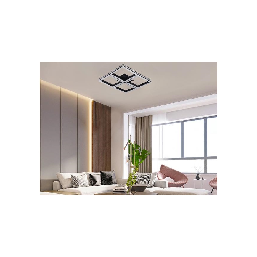 LED zatemljiv pritrjen stropni lestenec LED/215W/230V 3000-6500K + daljinski upravljalnik