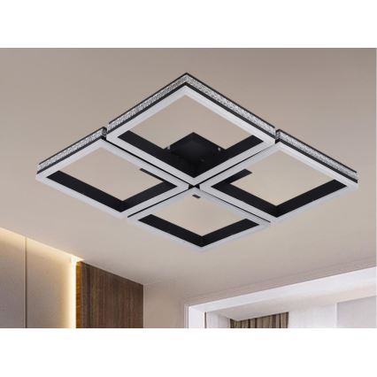 LED zatemljiv pritrjen stropni lestenec LED/215W/230V 3000-6500K + daljinski upravljalnik