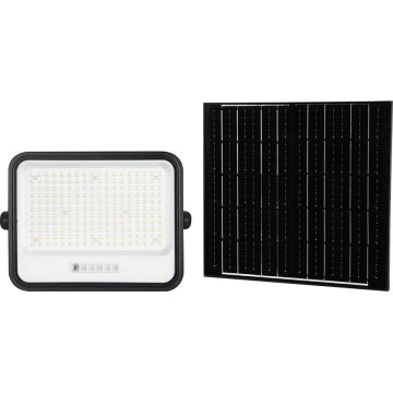 LED zatemljiv solarni reflektor LED/400W/3,2V 2000-8000K IP65 20000 mAh črna + daljinski upravljalnik