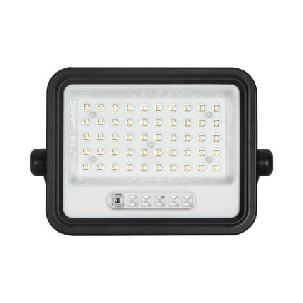 Zatemljiv LED solarni reflektor LED/100W/3,2V 2000-8000K IP65 5000 mAh črna + daljinski upravljalnik