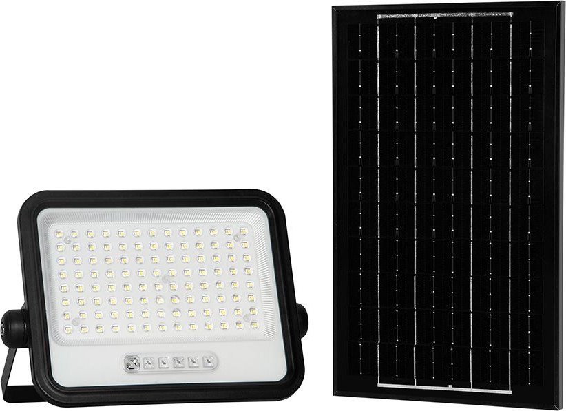 LED zatemljiv sončni reflektor LED/200W/3,2V 2000-8000K IP65 10000 mAh črna + daljinski upravljalnik