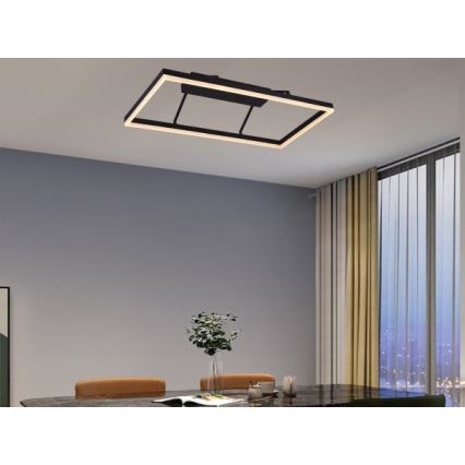 LED zatemljiv stropni lestenec LED/55W/230V 3000-6500K + daljinski upravljalnik