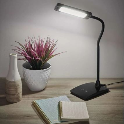 LED zatemljiva namizna svetilka EDDY LED/6W/230V 3000/4500/6800K črna