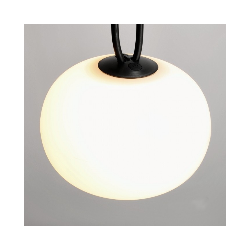 Zatemnjiva polnilna zunanja LED svetilka VENEZIA LED/1,5W/5V 2500K IP54 2600 mAh črna