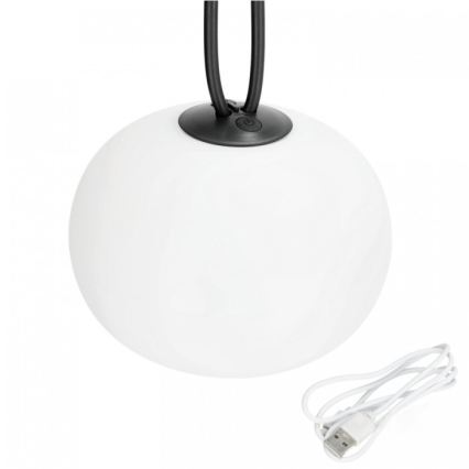 Zatemnjiva polnilna zunanja LED svetilka VENEZIA LED/1,5W/5V 2500K IP54 2600 mAh črna