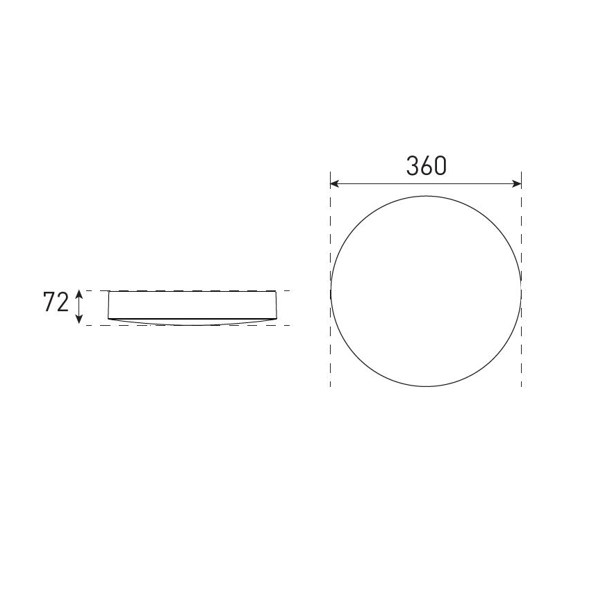 LED zatemnilna stropna svetilka za kopalnico VARIO LUMO LED/13/18W/230V 3000/4000/5700K premera 36 cm IP44 črna