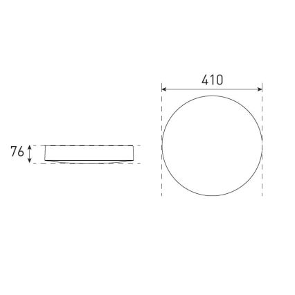 LED zatemnilna stropna svetilka za kopalnico VARIO LUMO LED/22/32W/230V 3000/4000/5700K premer 41 cm IP44 črna