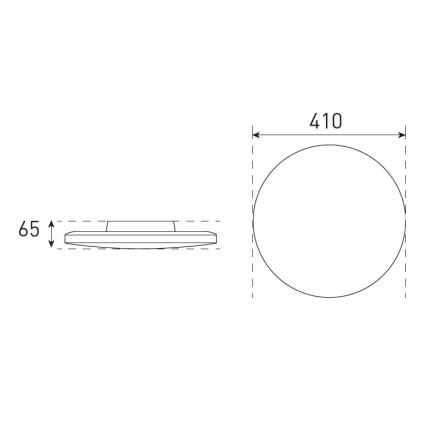 LED zatemnilna stropna svetilka za kopalnico VARIO NOVA LED/22/32W/230V 3000/4000/5700K premer 41 cm IP44 črna