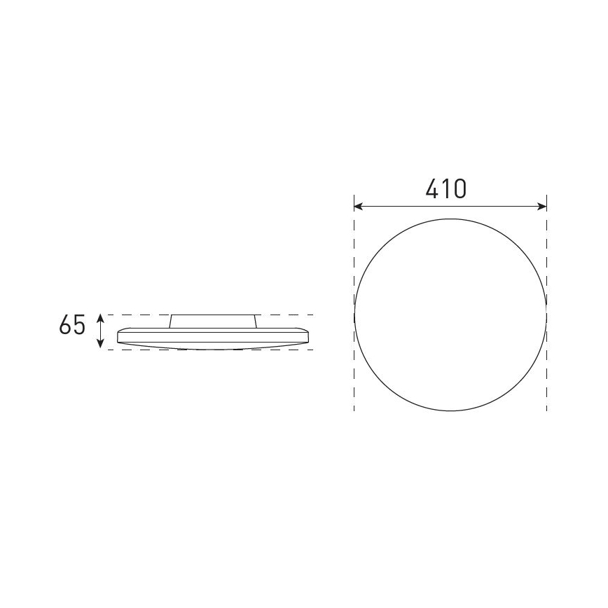 LED zatemnilna stropna svetilka za kopalnico VARIO NOVA LED/22/32W/230V 3000/4000/5700K premer 41 cm IP44 črna