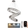 LED Zatemnitven kristal lestenec na vrvici LED/115W/230V 3000-6500K sijajni krom + Daljinski upravljalnik