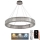 LED Zatemnitven kristal lestenec na vrvici LED/50W/230V 3000-6500K sijajni krom + Daljinski upravljalnik