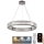 LED Zatemnitven kristal lestenec na vrvici LED/50W/230V 3000-6500K sijajni krom + Daljinski upravljalnik