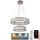LED Zatemnitven kristal lestenec na vrvici LED/65W/230V 3000-6500K sijajni krom + Daljinski upravljalnik