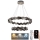 LED Zatemnitven kristal lestenec na vrvici LED/65W/230V 3000-6500K sijajni krom + Daljinski upravljalnik