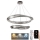 LED Zatemnitven kristal lestenec na vrvici LED/90W/230V 3000-6500K sijajni krom + Daljinski upravljalnik