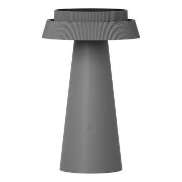 LED Zatemnitven na dotik solarna svetilka MARAKESZ LED/3,7V USB 3600 mAh 1800/2700/3000K IP54 siva