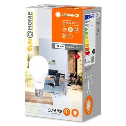 LED Zatemnitvena antibakterijska žarnica A40 E27/9W/230V Wi-Fi - Ledvance