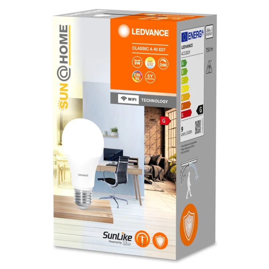 LED Zatemnitvena antibakterijska žarnica A40 E27/9W/230V Wi-Fi - Ledvance
