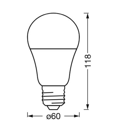 LED Zatemnitvena antibakterijska žarnica A40 E27/9W/230V Wi-Fi - Ledvance